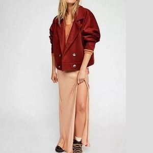 NWT - Free People Bella Dolman Wool Coat, Terra Cotta